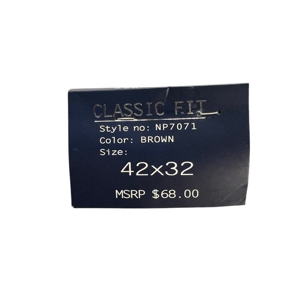 Vertical Sport Mens Brown Corduroy Flat Front Classic Fit Pants Sz 42x32 Retro - Picture 3 of 16